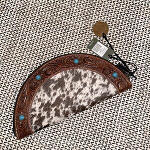 Cowhide clutch purse/ wallet